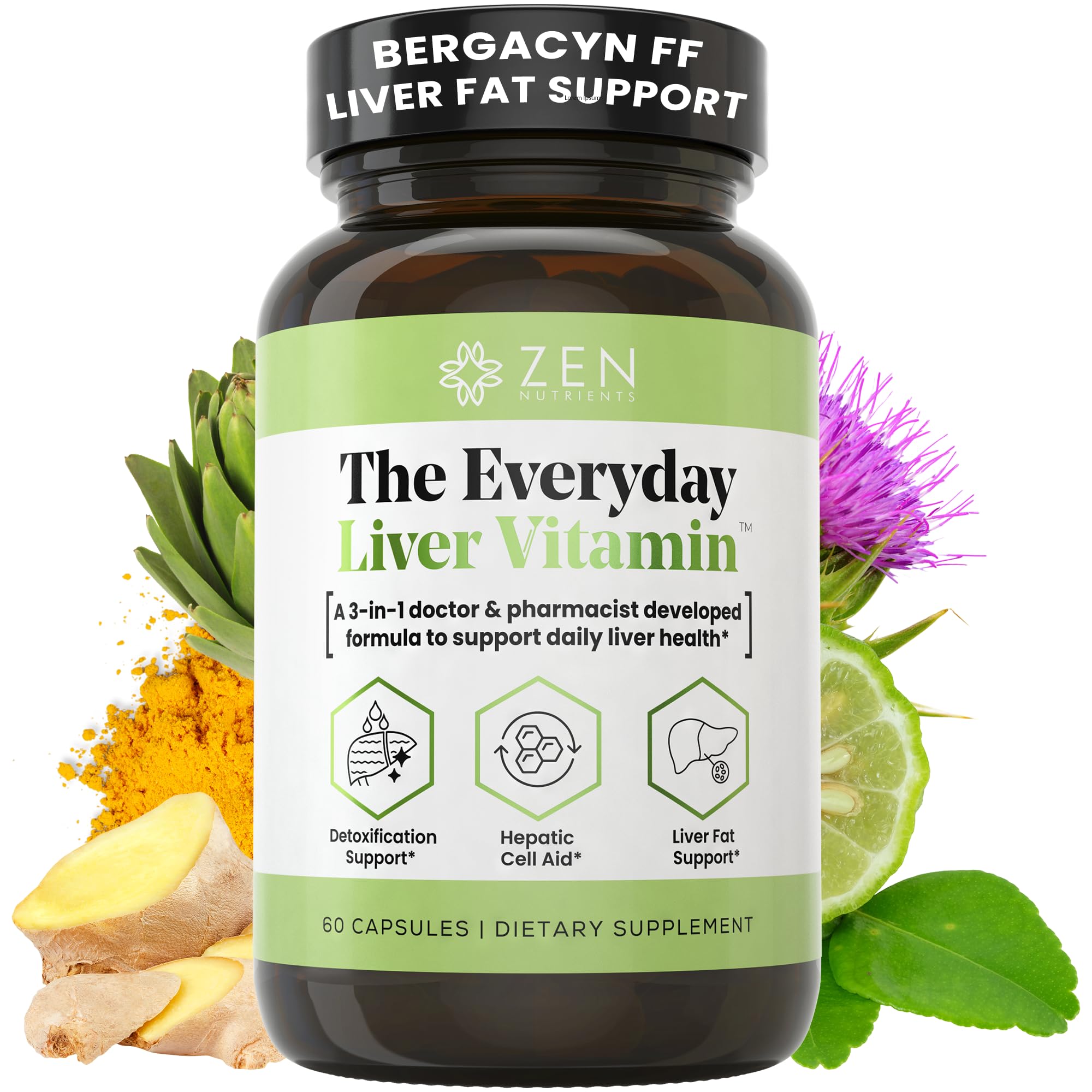 Zen Nutrients envase frontal mostrando etiqueta y beneficios claros