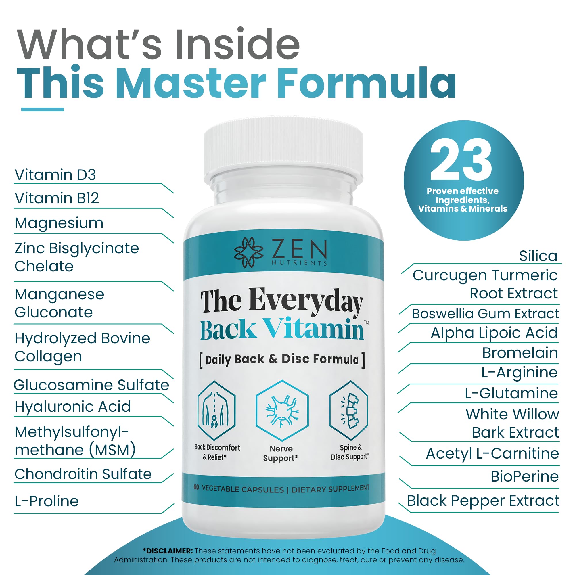 Zen Nutrients etiqueta con información de ingredientes y trazabilidad