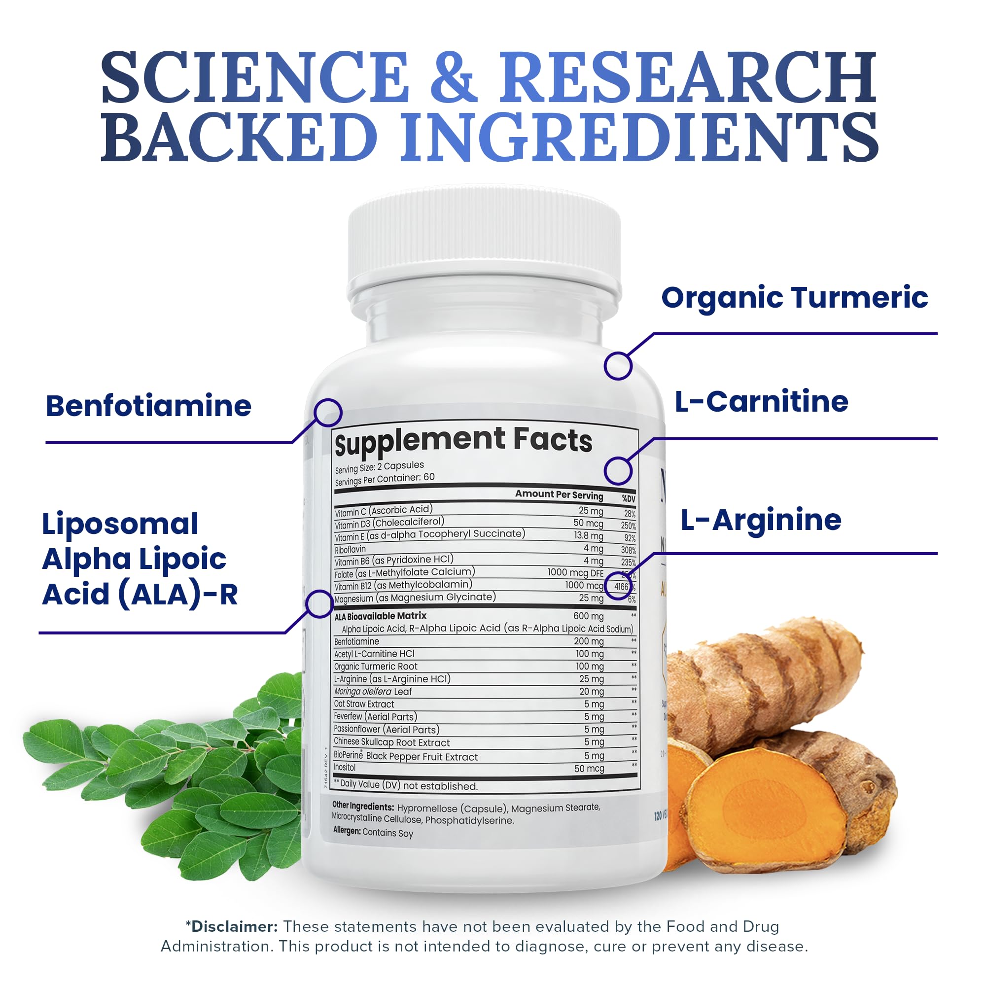 Zen Nutrients NeuraZenX cápsula junto a regla para comparación de tamaño