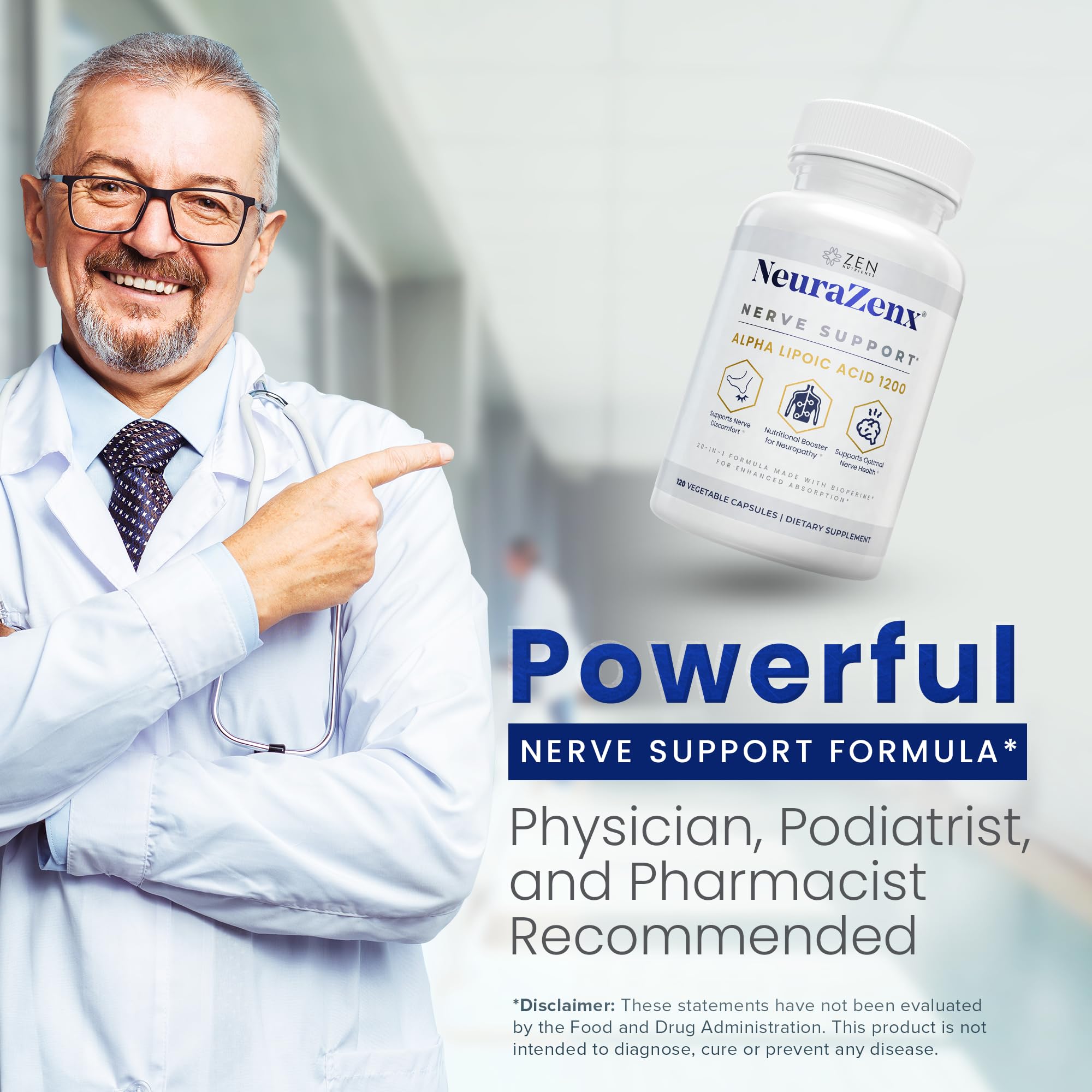 Zen Nutrients NeuraZenX en ambiente activo que sugiere movilidad y apoyo