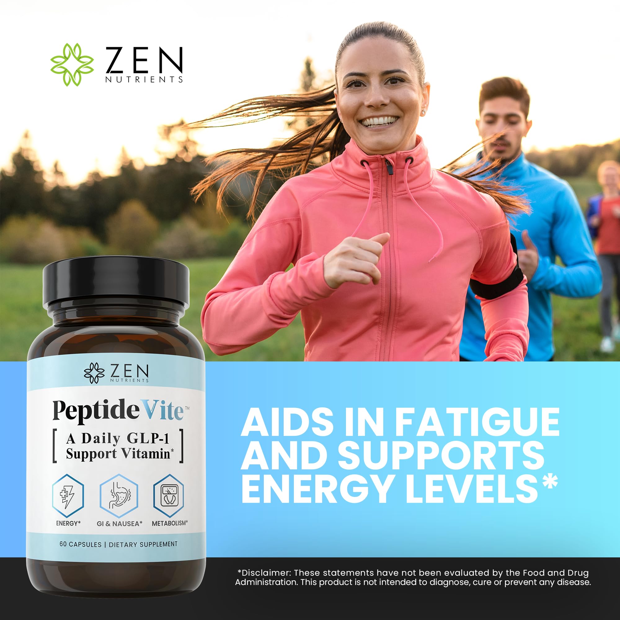 Zen Nutrients ingredientes clave incluyendo probiótico y extracto de jengibre