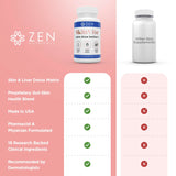 Zen Nutrients botella de SkinVite en rutina matutina para consistencia