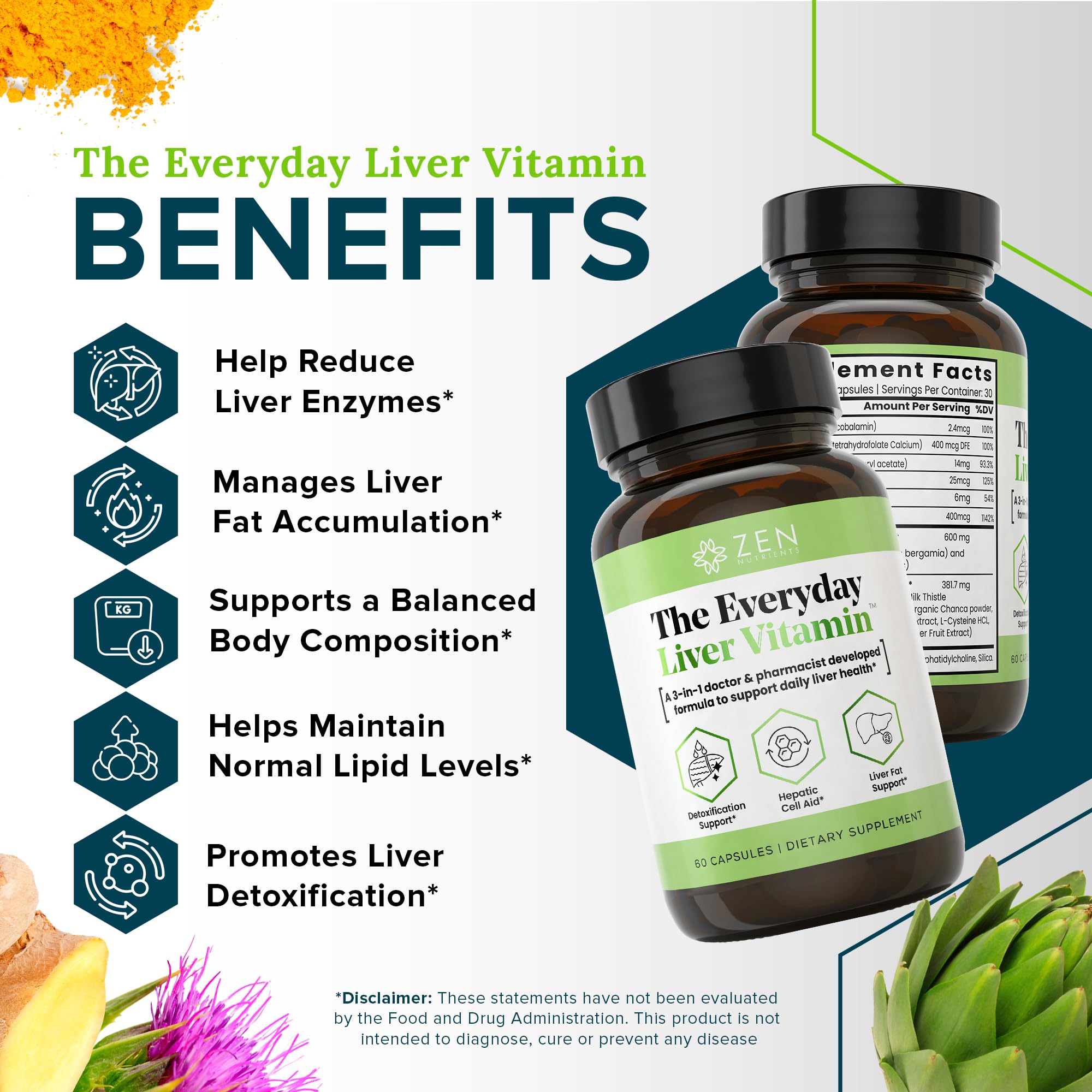 Zen Nutrients frasco en mano para ver tamaño y facilidad de toma