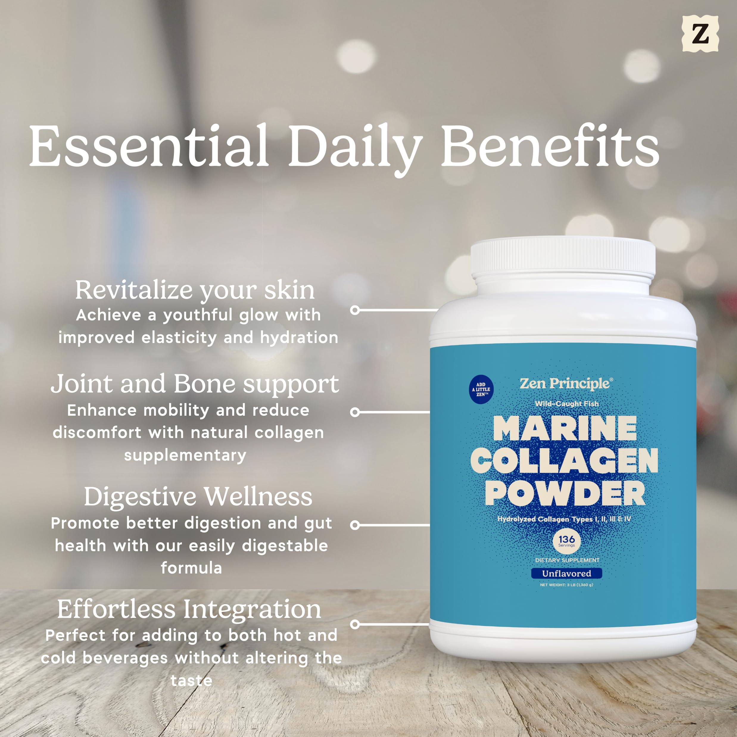 Zen Principle producto en ambiente saludable apoyando sostenibilidad