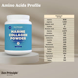 Zen Principle etiqueta con lista de ingredientes y beneficios claros