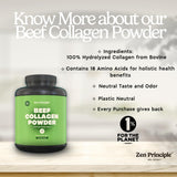 Zen Principle etiqueta nutricional mostrando ingredientes transparentes