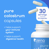 Bote abierto con cápsulas Zena Nutrition listo para tomar, conveniencia diaria clara