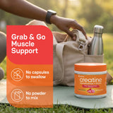 Zena Nutrition envase junto a una regla para comparar tamaño y porciones claras