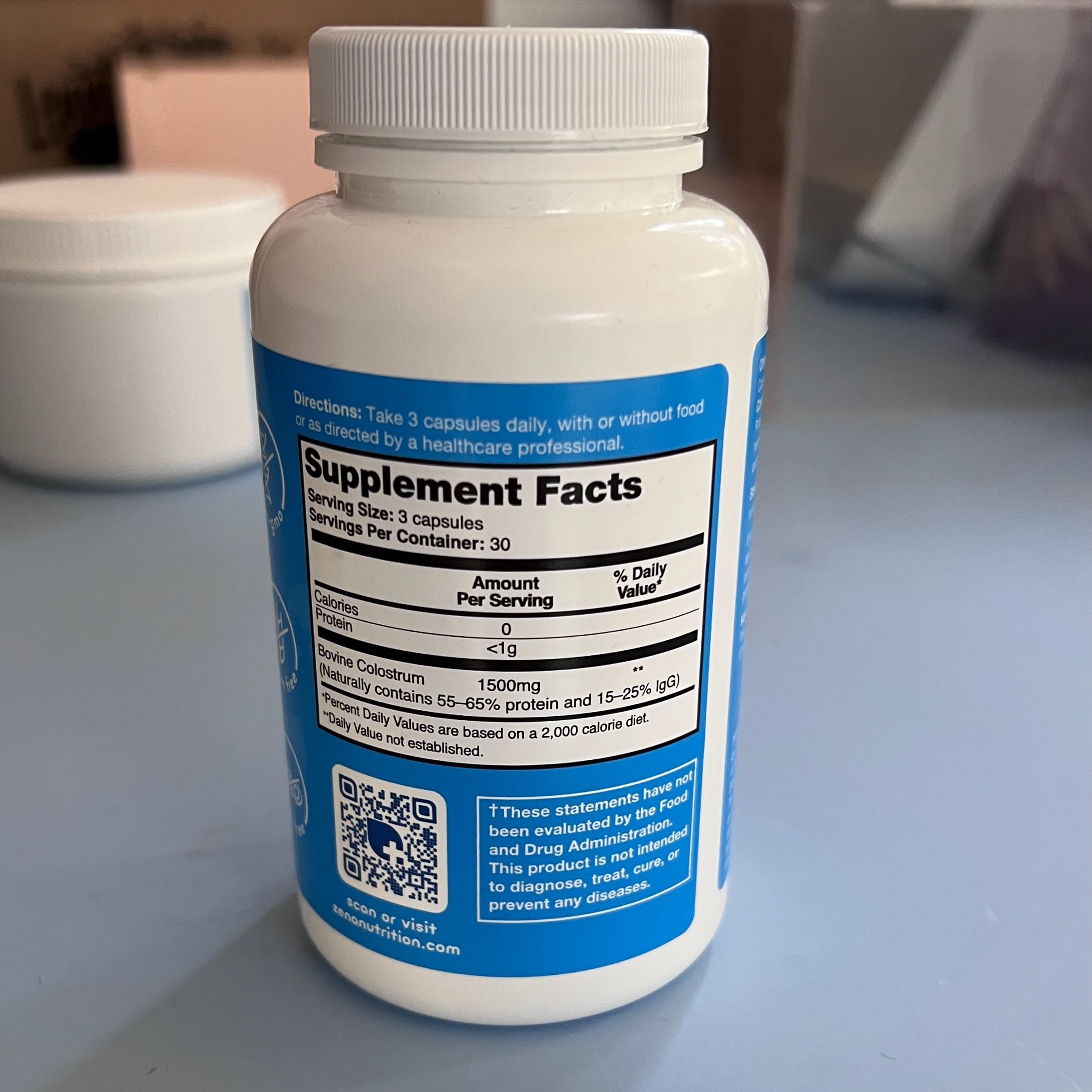 Documento de laboratorio que respalda Zena Nutrition con pruebas de terceros
