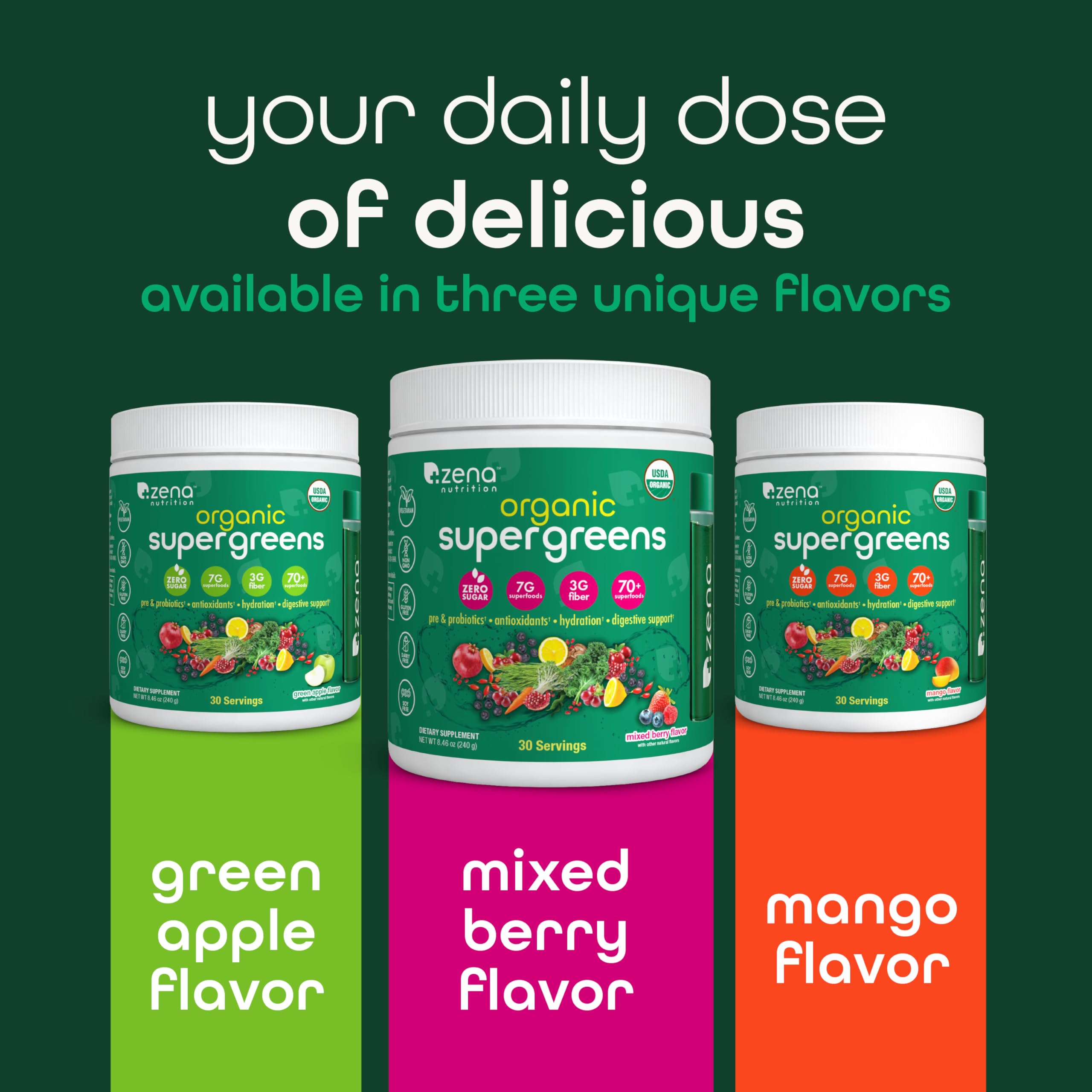 Zena Nutrition polvo integrado en receta saludable y sabrosa