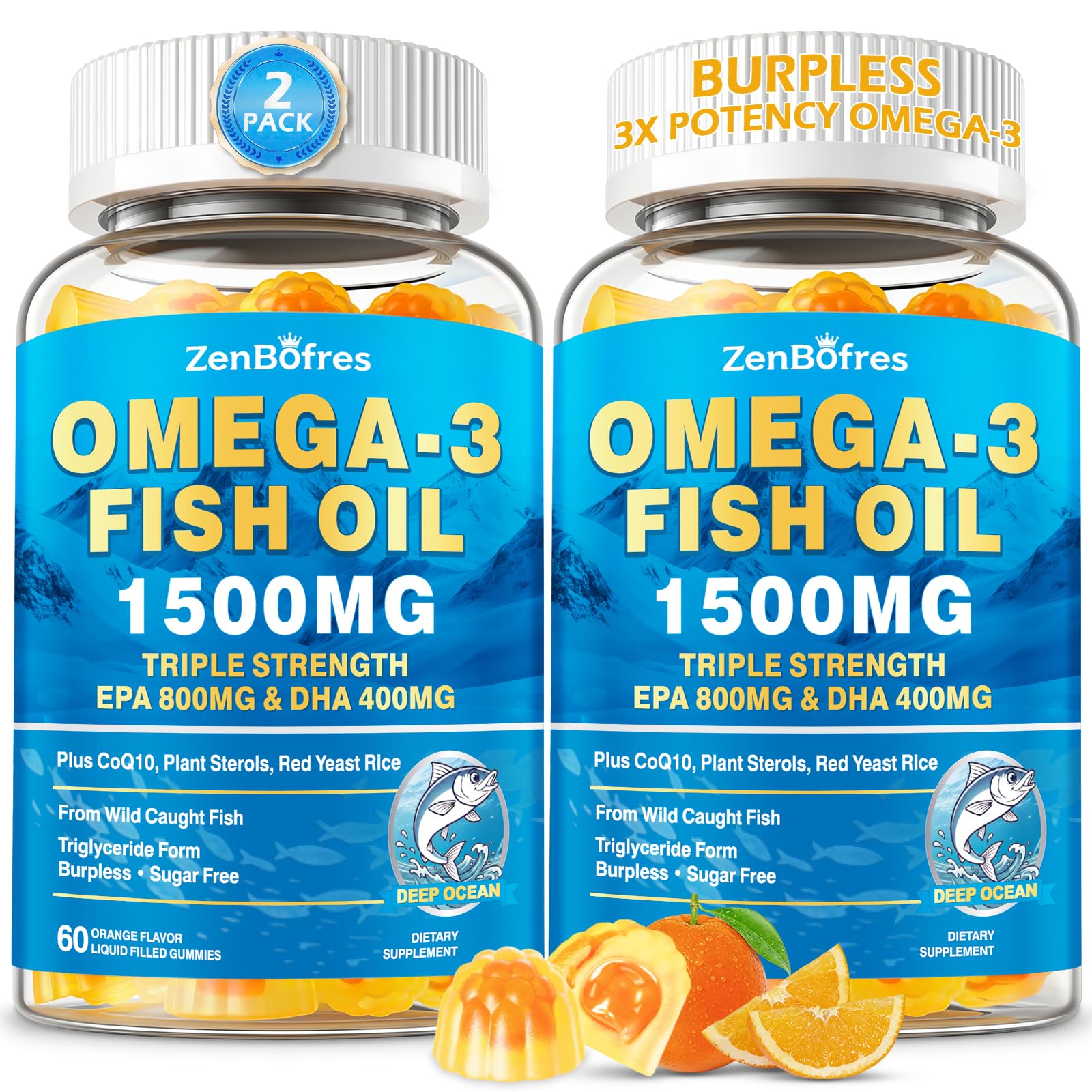 ZenBofres frente del envase mostrando 120 gomitas y beneficios