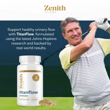 Zenith Labs TitanFlow etiqueta con información de ingredientes y dosificación