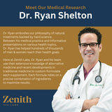 Zenith Labs etiqueta con ingredientes resaltados para transparencia y confianza