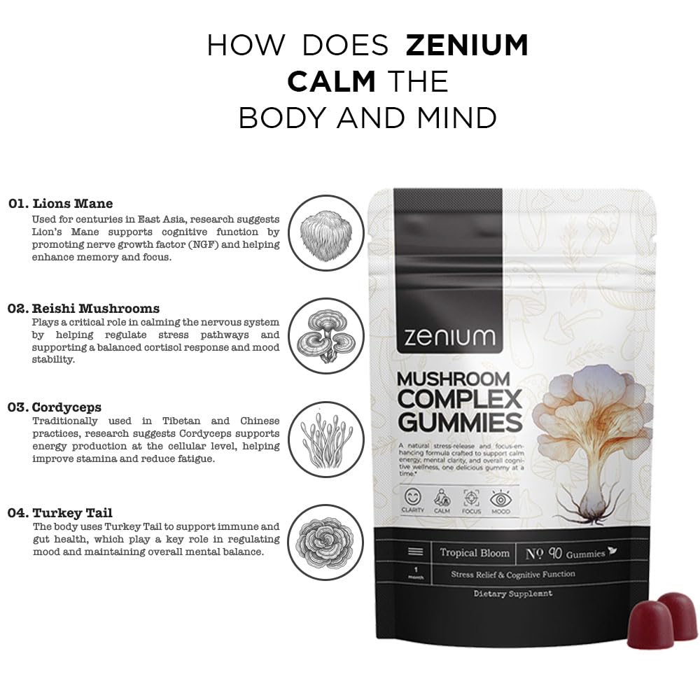 Etiqueta Zenium con lista de ingredientes y potencias, transparencia y control de calidad