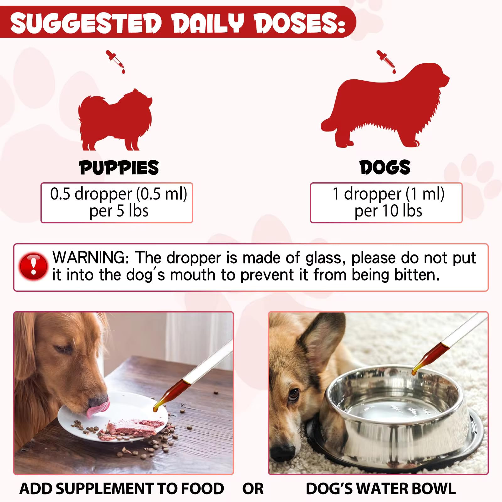 Zenpaws envase junto a mano para mostrar tamaño práctico 2 oz