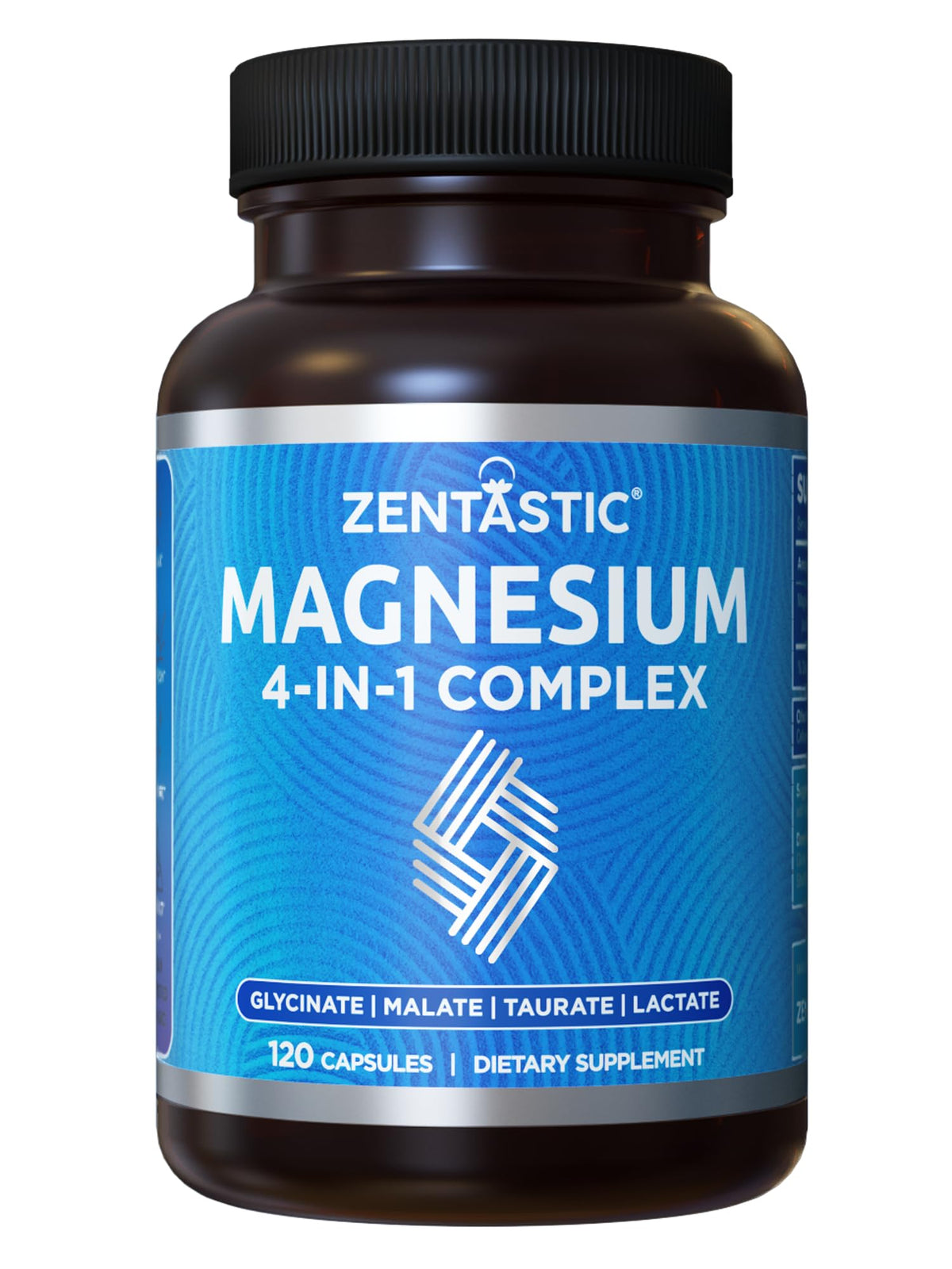 Zentastic envase frontal 120 cápsulas mostrando fórmula 4-en-1 y beneficio de absorción