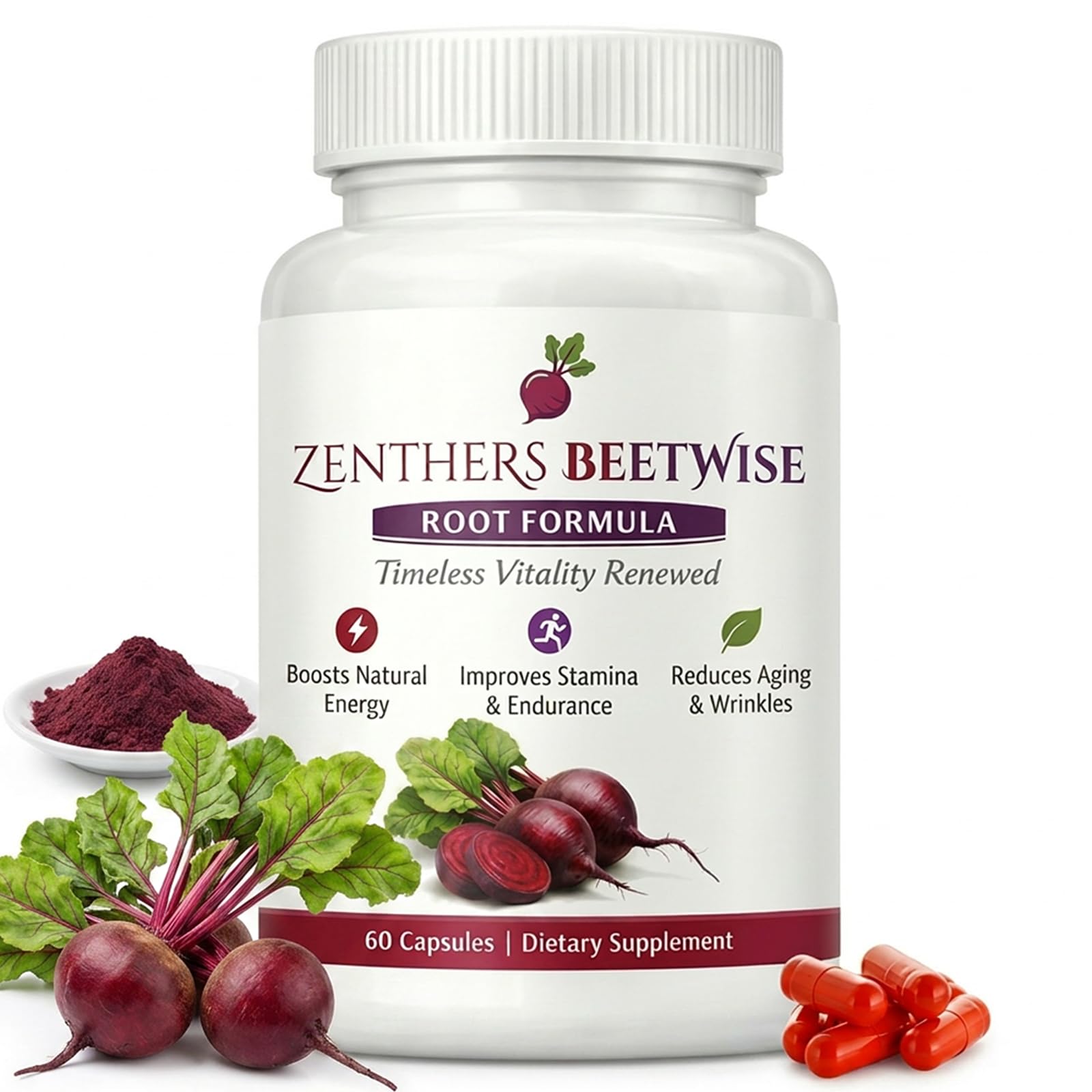 Zenthers Beetwise frente del envase mostrando etiquetado claro y beneficios