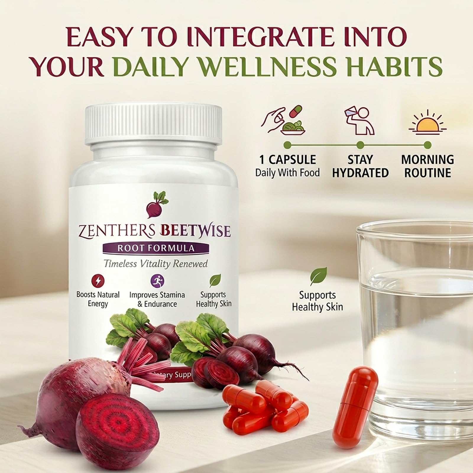 Zenthers Beetwise uso durante entrenamiento destacando comodidad y energización práctica