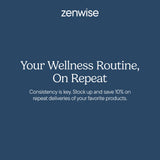 Zenwise Health etiqueta nutricional cercana mostrando ingredientes clave