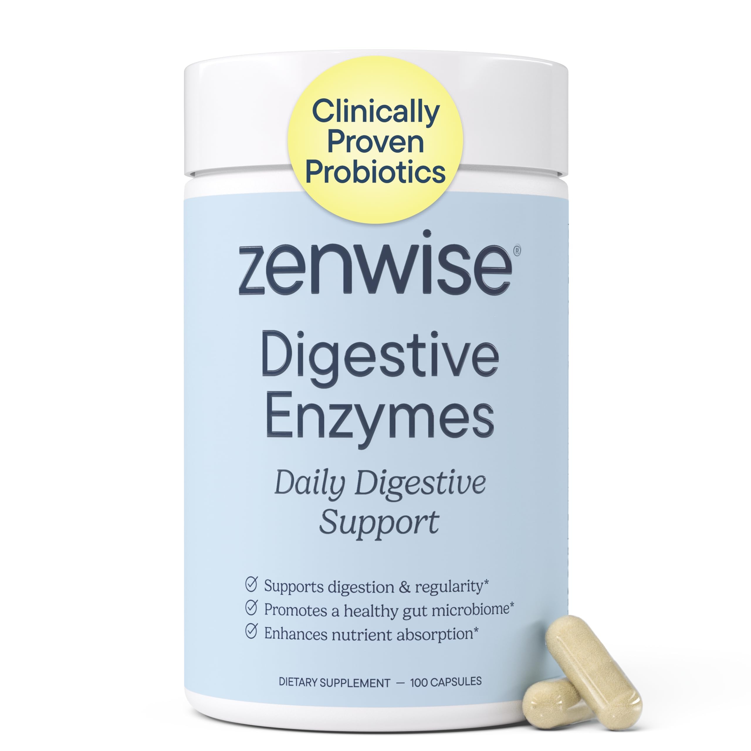 Zenwise Health frente del empaque mostrando cápsulas y beneficios