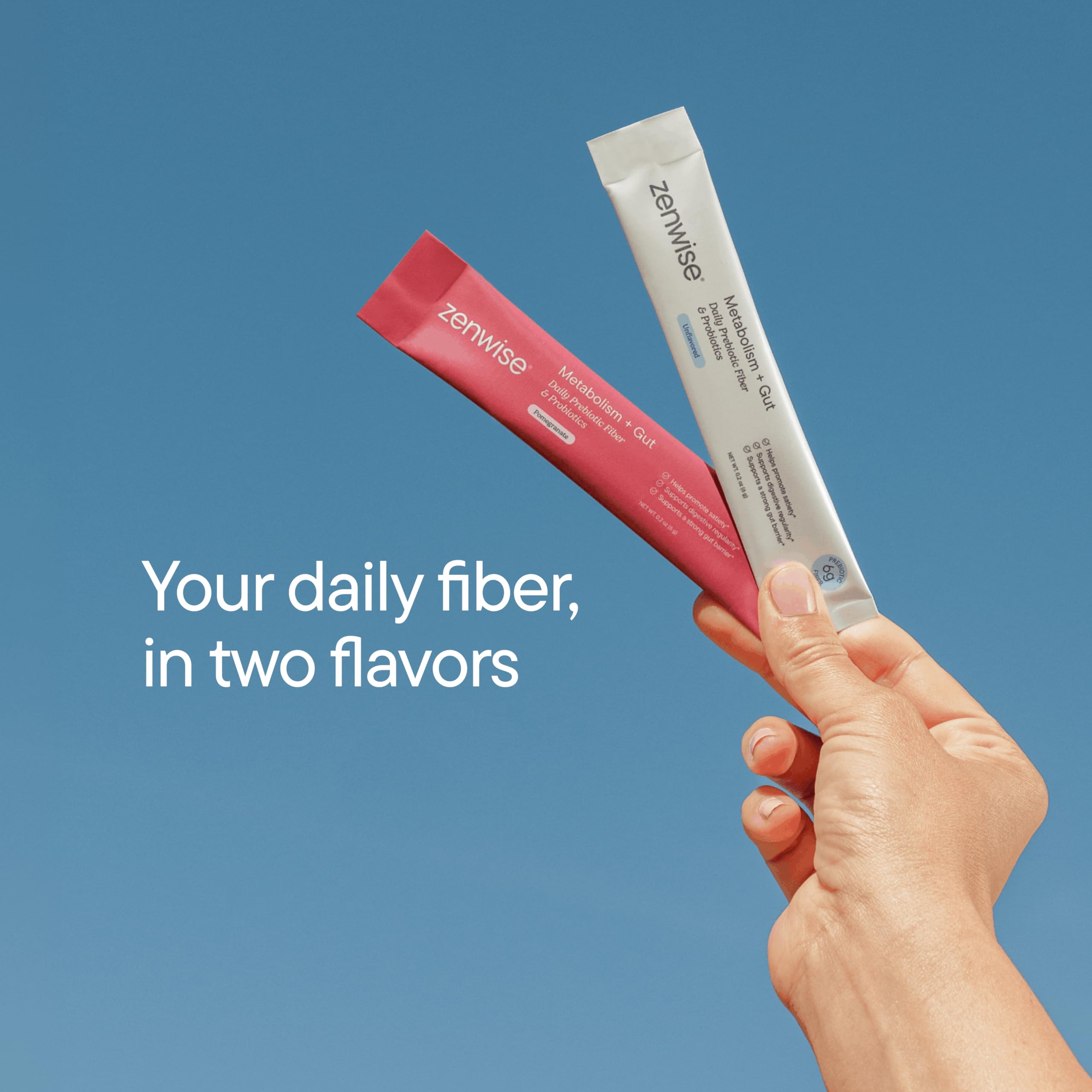 Zenwise Health etiqueta nutricional mostrando 10 g de fibra por porción