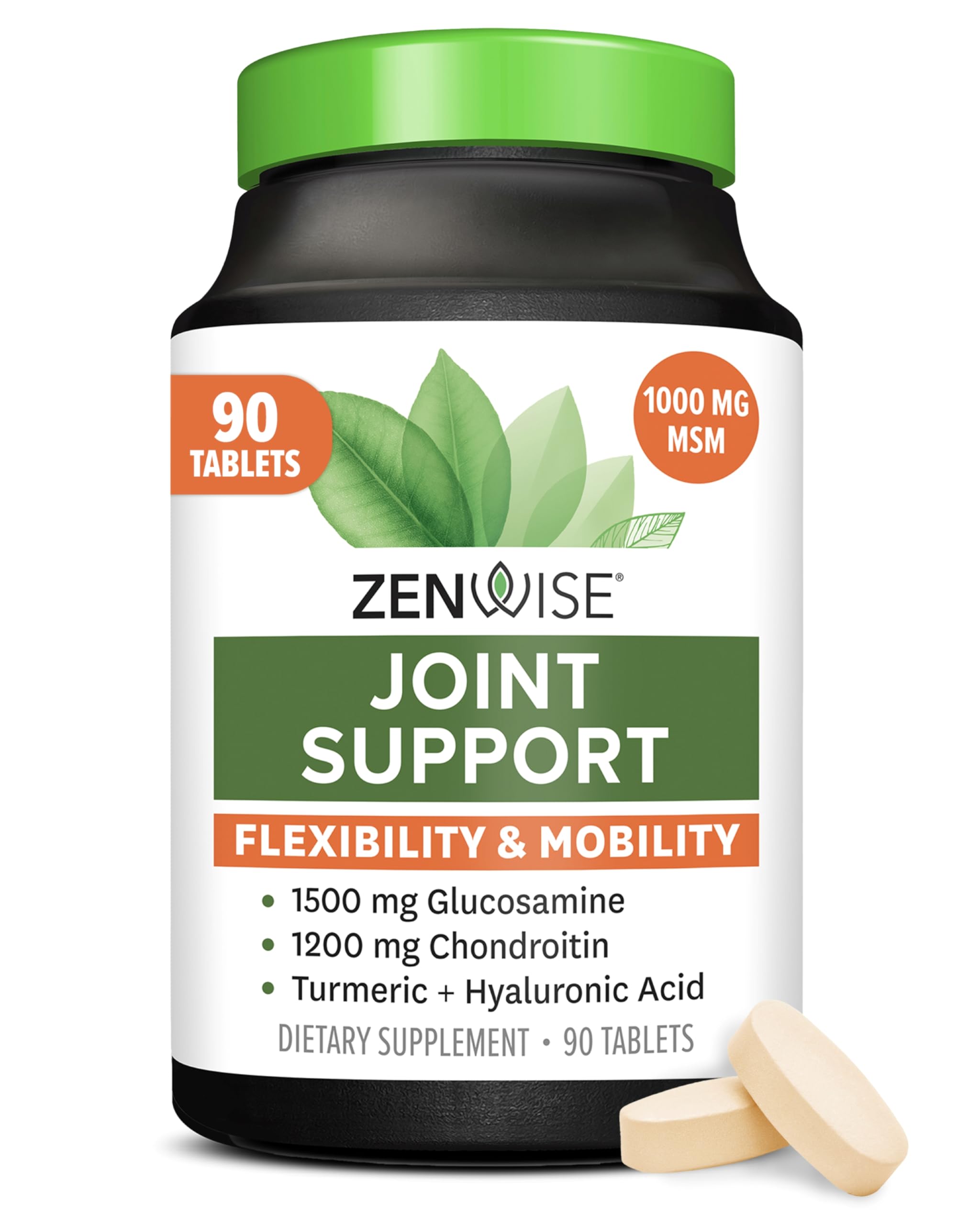 Zenwise Health frasco frontal mostrando etiqueta clara y beneficios