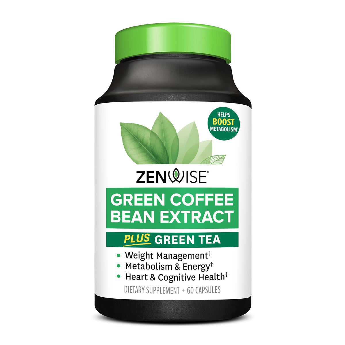 Zenwise Health envase frontal mostrando fórmula y cantidad, claro beneficio antioxidante