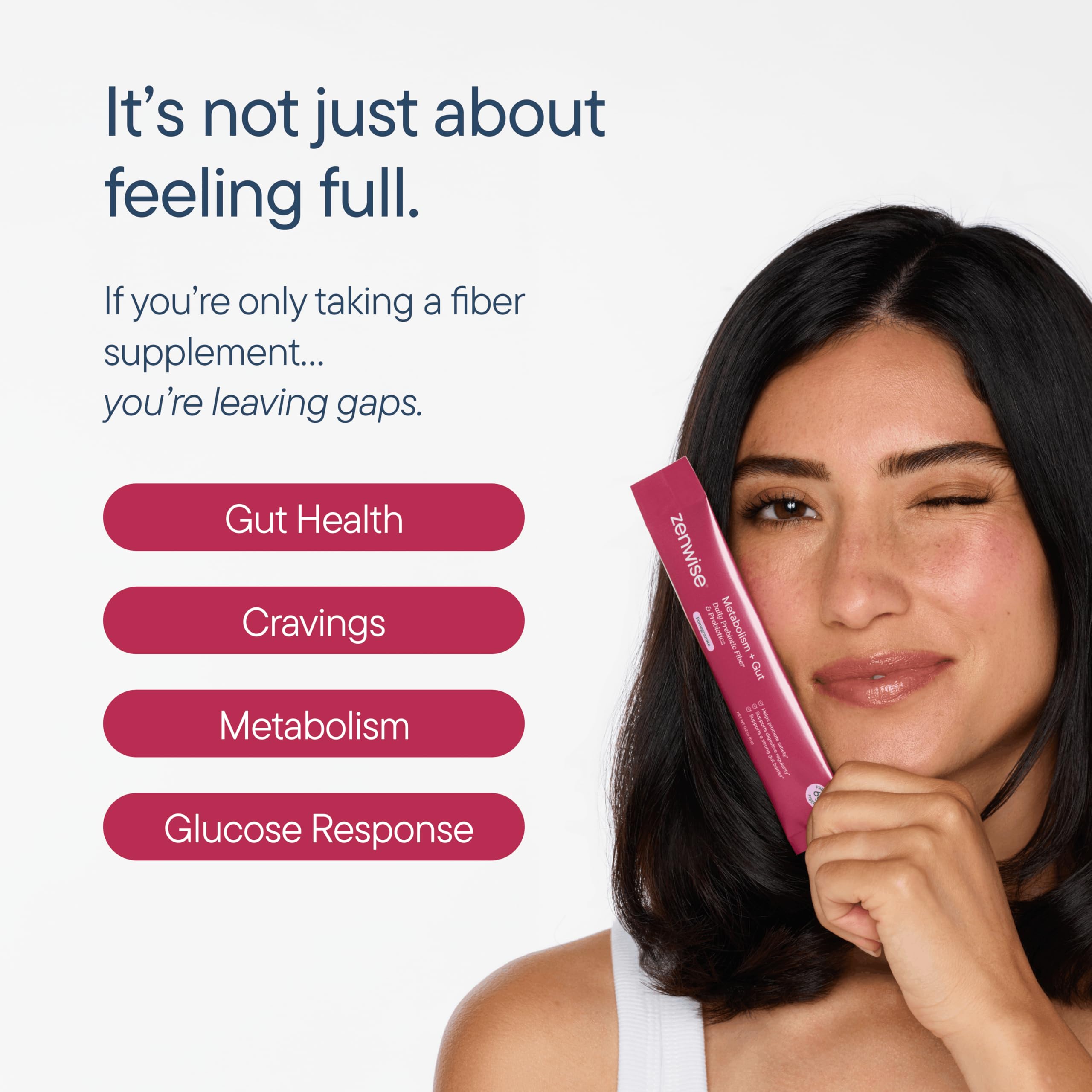 Zenwise Health ingredientes del producto resaltando prebióticos clínicos