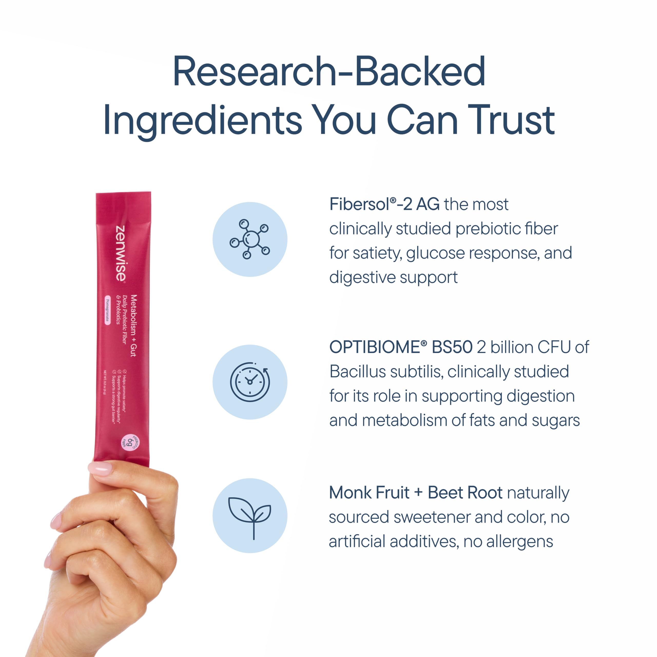 Zenwise Health cucharilla dosificadora midiendo la porción fácil