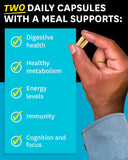 Etiqueta Zenwise Health con ingredientes clave legibles y ventaja informativa