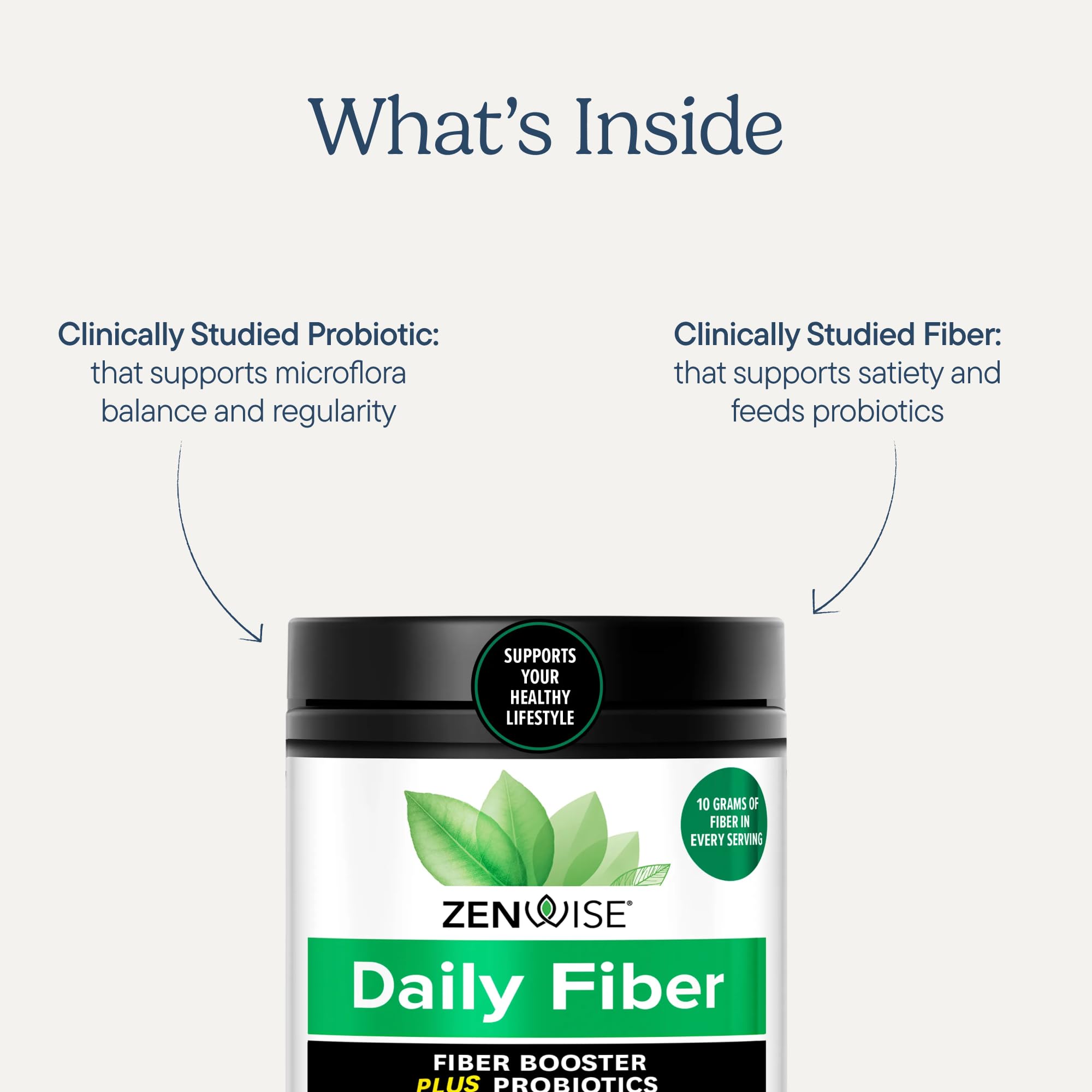 Zenwise Health polvo en cuchara resaltando textura fina y mezcla fácil