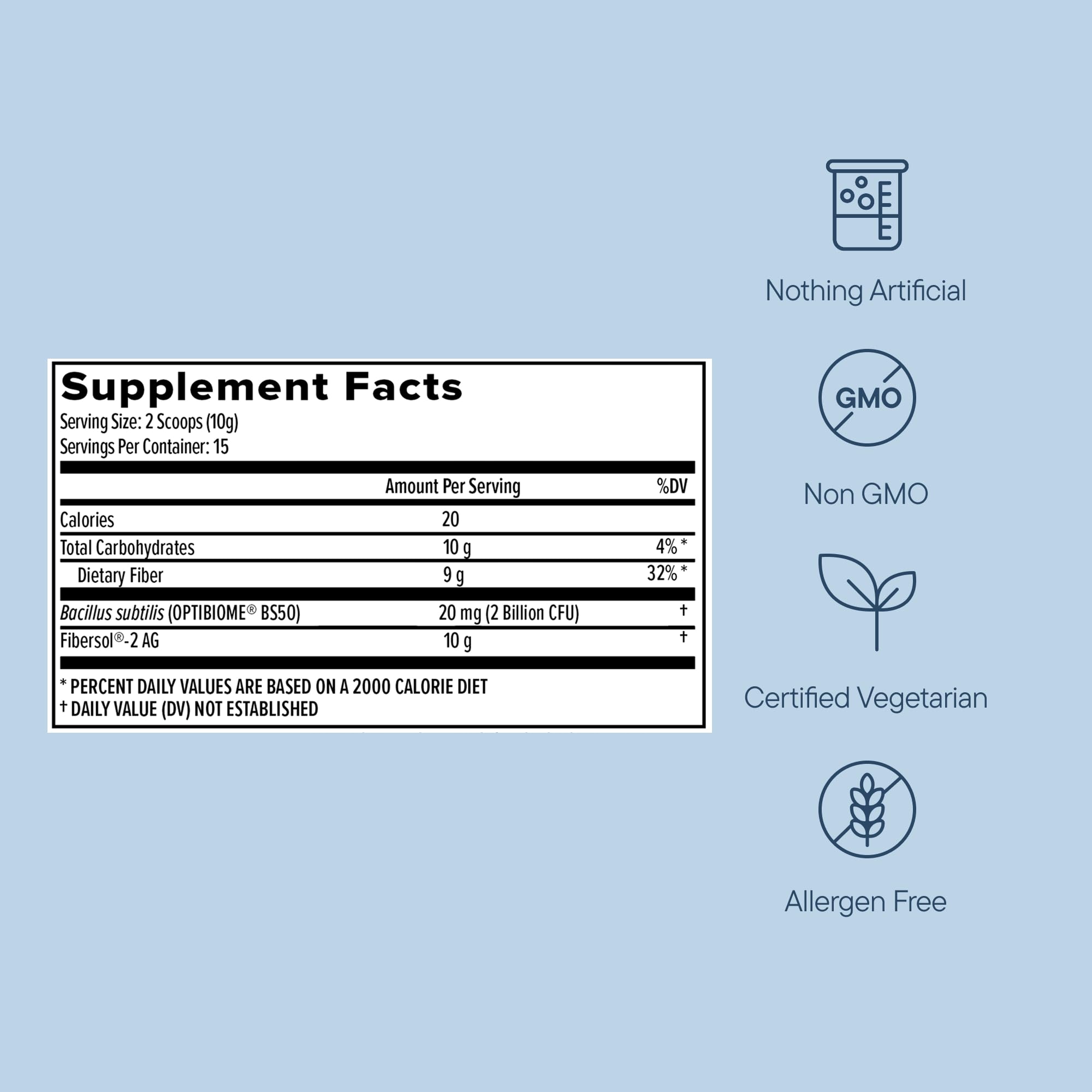 Zenwise Health primer plano de la etiqueta con ingredientes y certificaciones