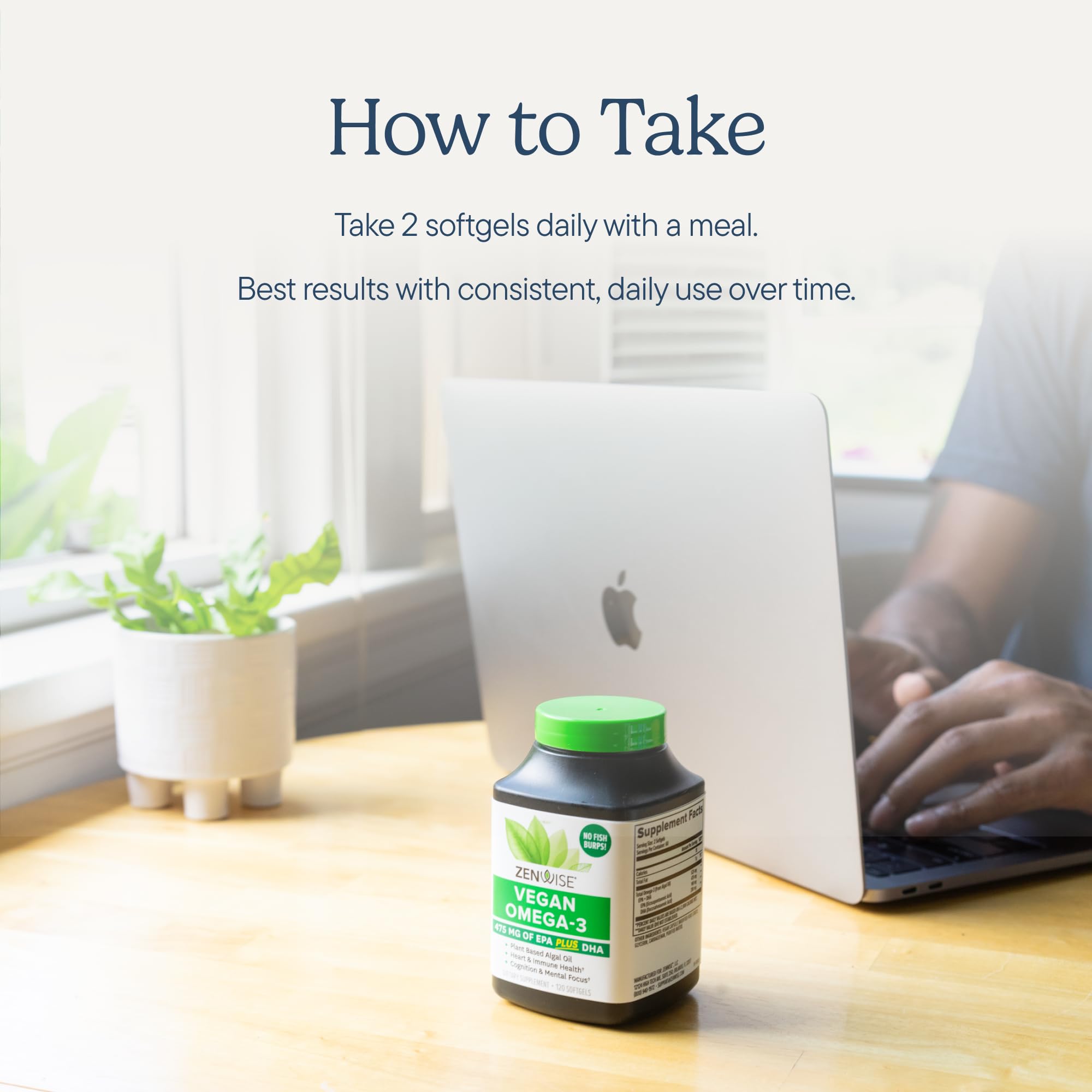 Zenwise Health etiqueta nutricional mostrando EPA, DHA y DPA