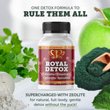 Zeo Health Royal Detox primer plano del polvo que muestra textura fina y pureza