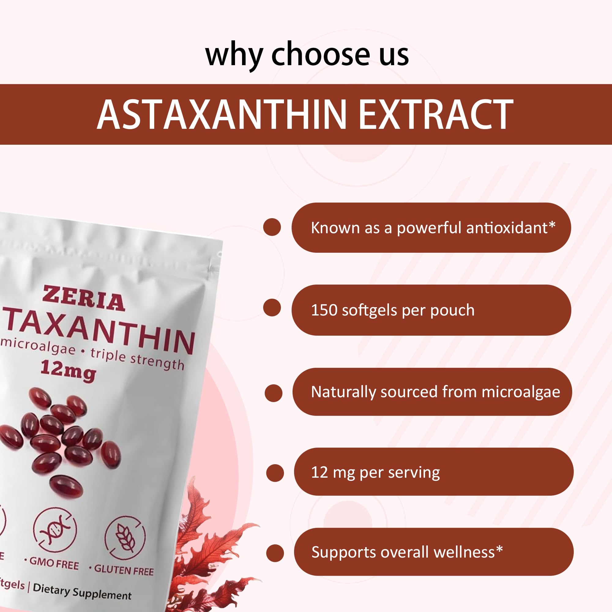 Zeria etiqueta nutricional legible, mostrando 12 mg por porción y transparencia de ingredientes