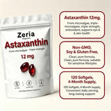 Zeria Organics textura de la cápsula resaltando su acabado suave y estabilidad