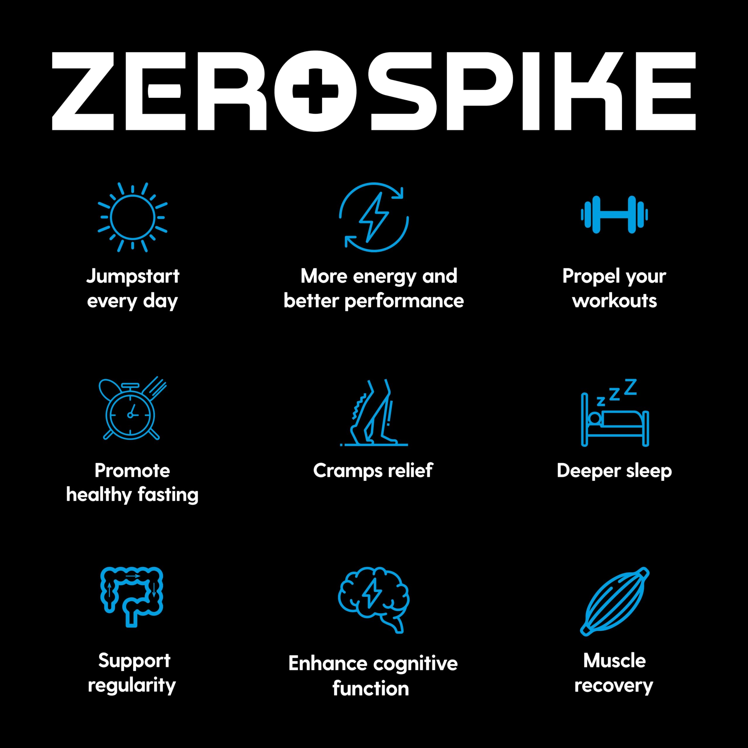 Zerospike stick al lado de botella para comparar tamaño práctico