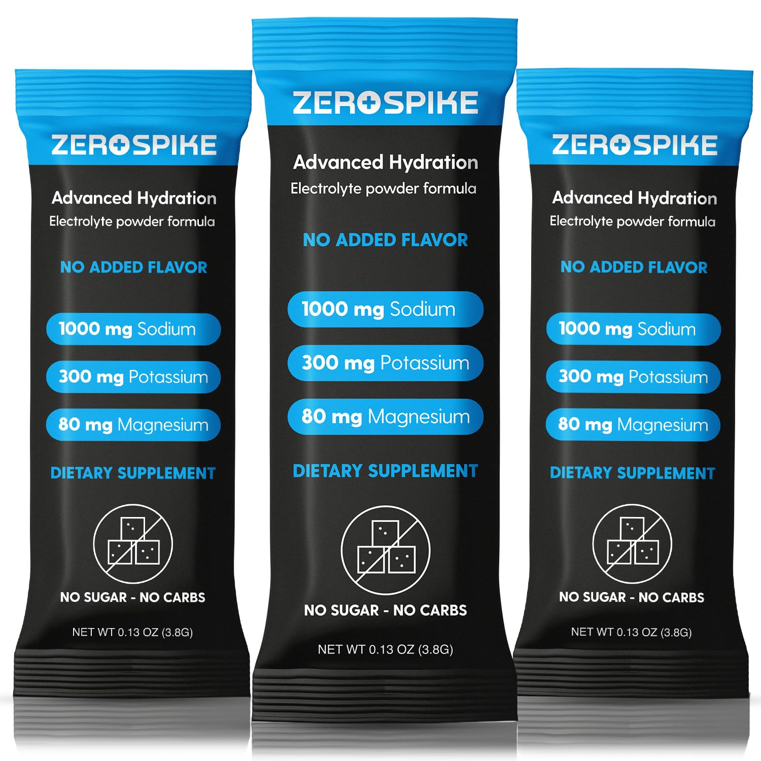 Zerospike paquete frontal mostrando 30 sticks y diseño de producto