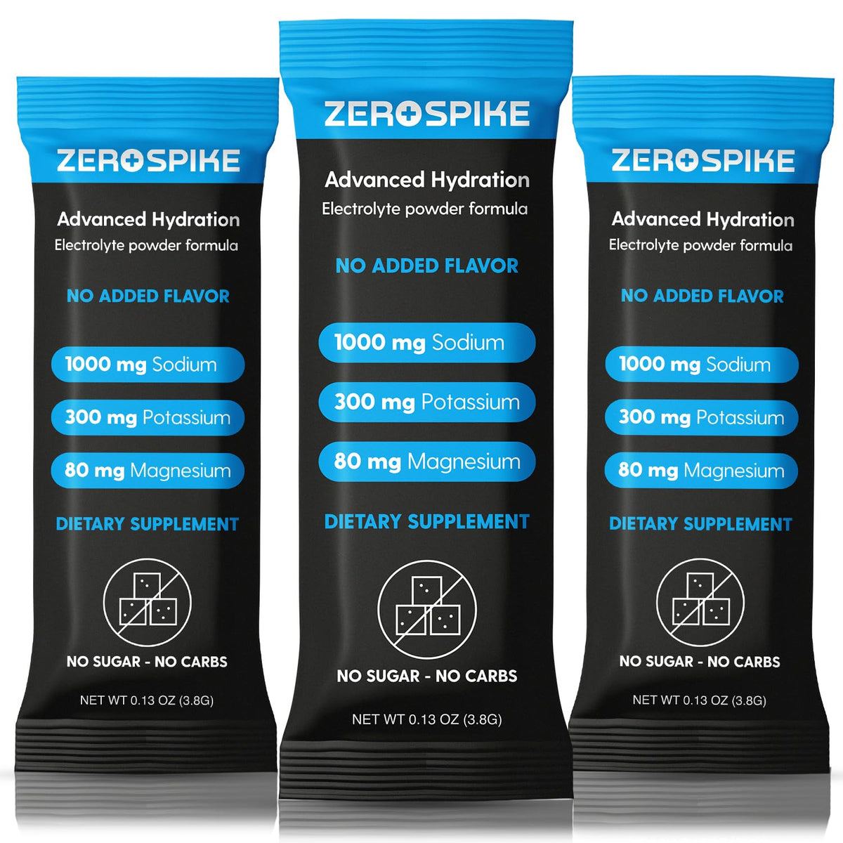 Zerospike paquete frontal mostrando 30 sticks y diseño de producto