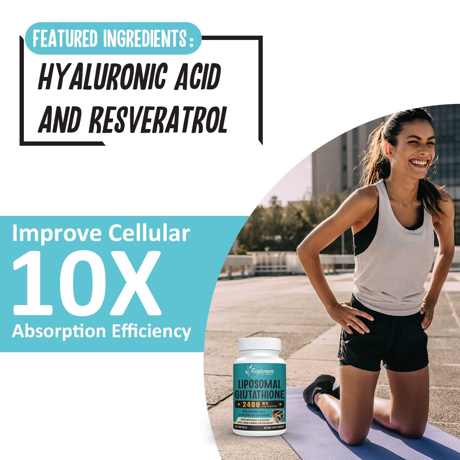 Zeylamum cápsula en primer plano, textura liposomal visible y fácil ingestión