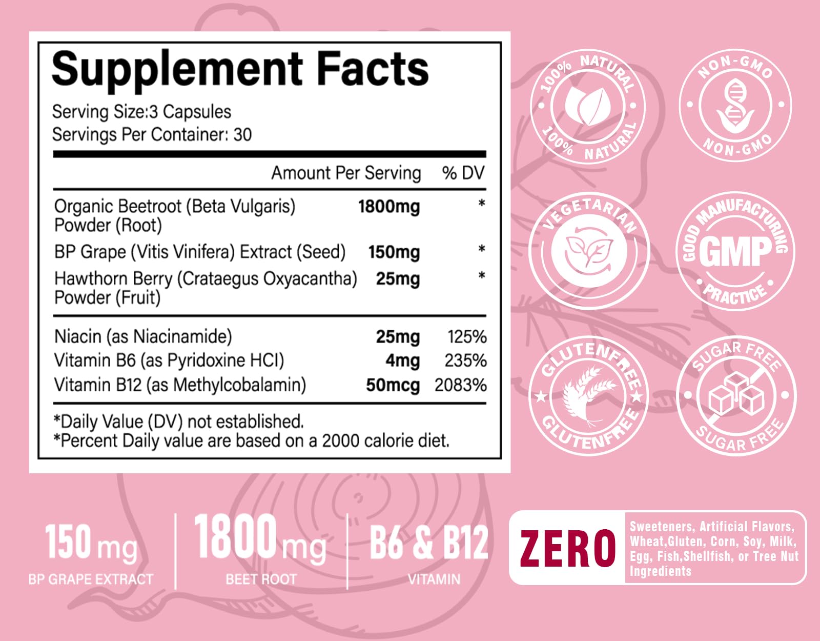 Zhibenon etiqueta de ingredientes visible para confirmar composiciones clave