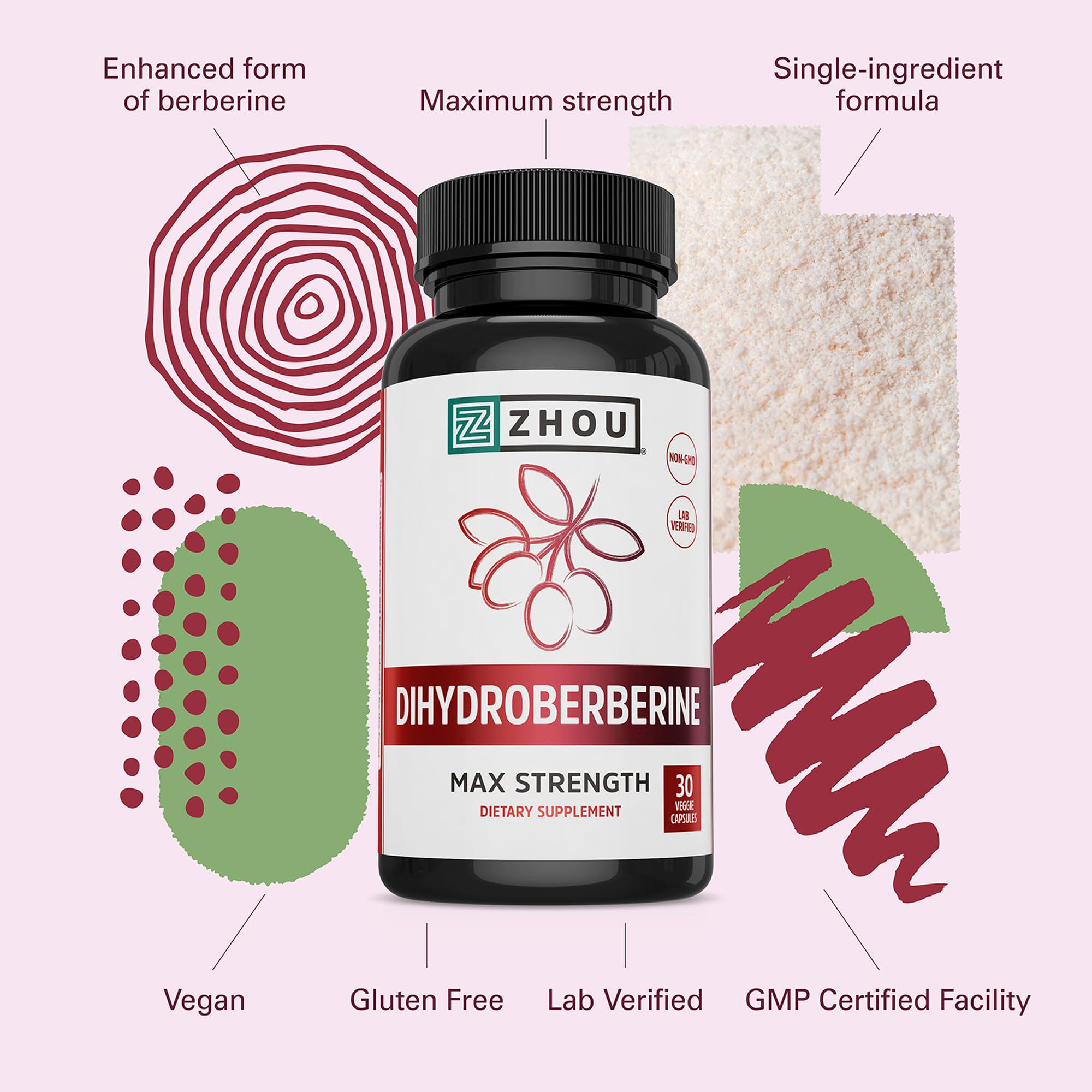 ZHOU etiqueta con información nutricional clara y beneficios verificables