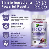 ZHPHK etiqueta nutricional mostrando hierro 65 mg y vitamina C 250 mg por porción