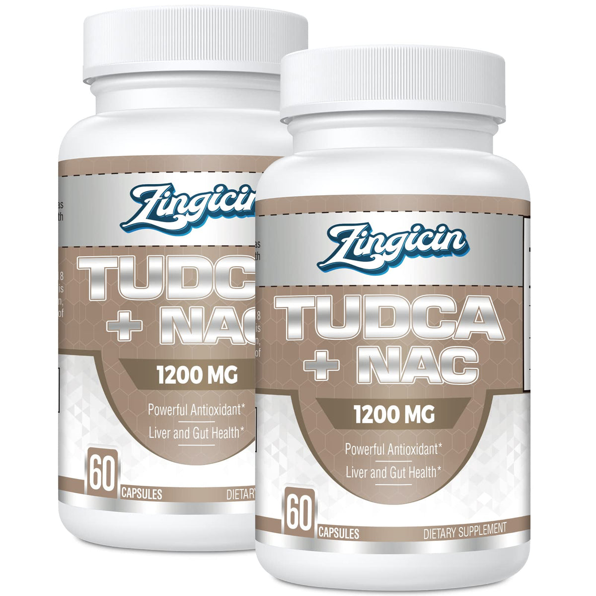 Zingicin frasco frontal mostrando etiqueta clara y beneficio de soporte hepático