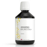 ZINZINO BalanceOil+ frente de la botella mostrando 300 ml y ventajas de omega‑3