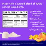 Zipfizz etiqueta de ingredientes resaltando magnesio, melatonina y L-Theanine