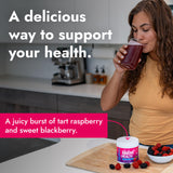 Zipfizz vaso con mezcla berry listo para beber y refrescar