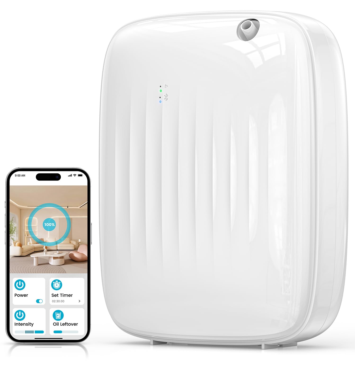 Ziweo vista frontal del difusor mostrando diseño eficiente y cobertura amplia