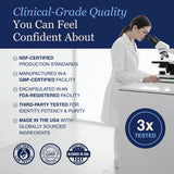 ZnS Health etiqueta frontal legible con formas de magnesio enumeradas