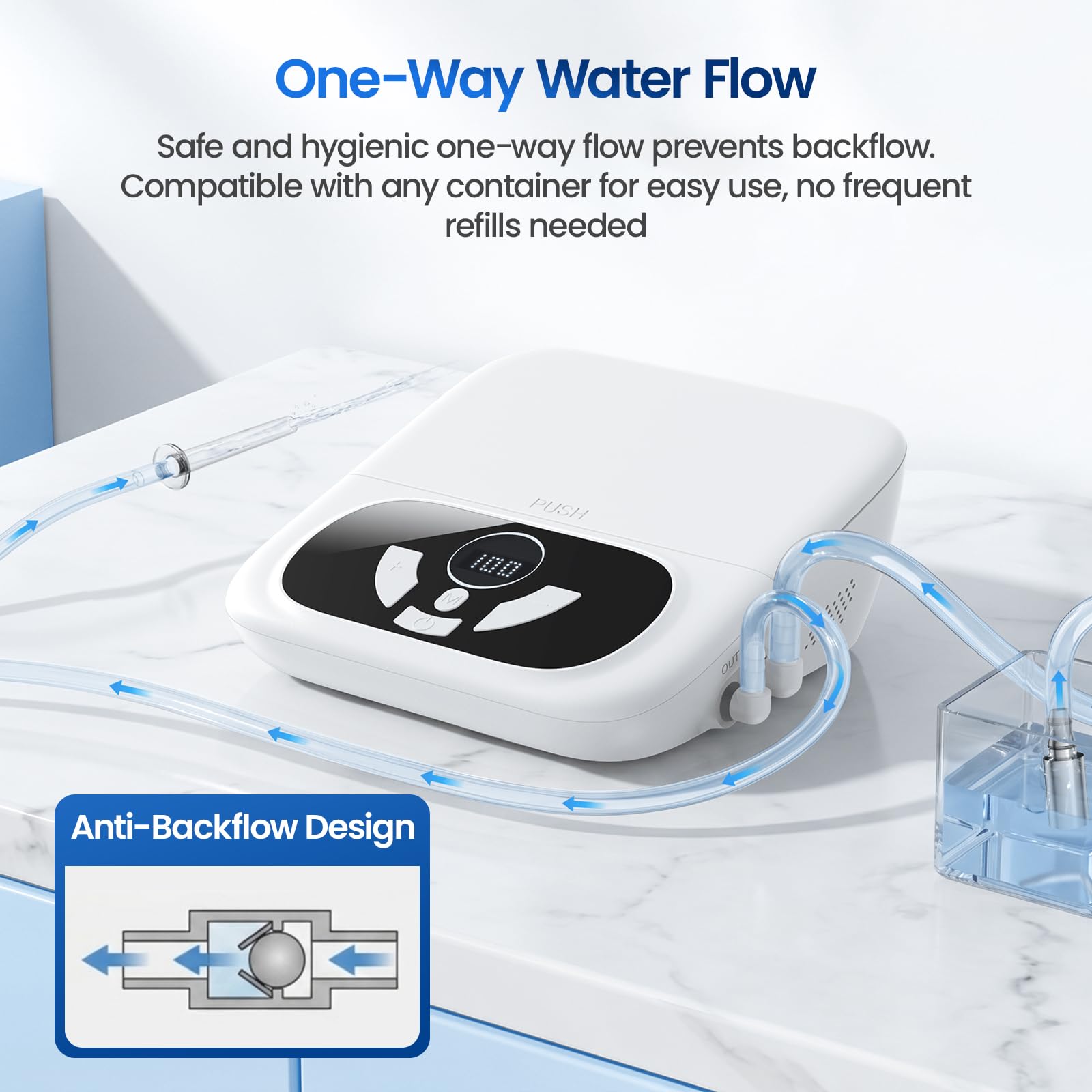 ZoCCee caja UVc abierta desinfectando boquillas y protegiendo los accesorios